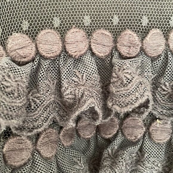 🖤 Ann Taylor Black long puff sleeve embroidered lace blouse - XXSP/00P - Picture 4 of 7